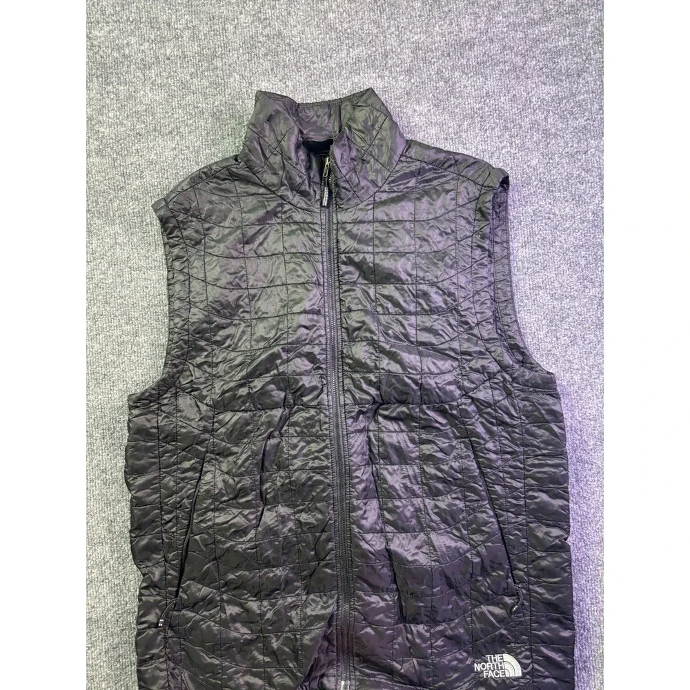 The North Face Thermoball Vest Mens M Black Quilted Insulated‎ Full Zip